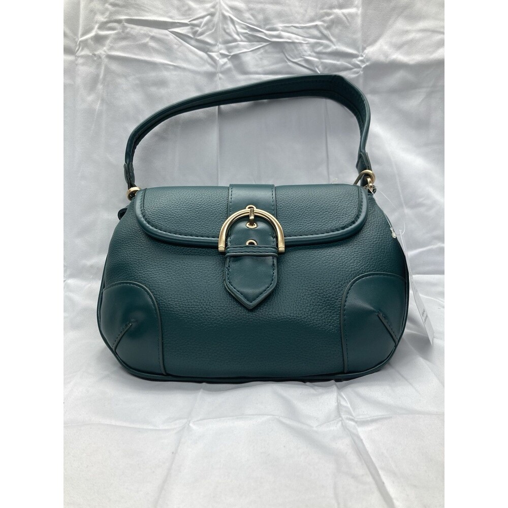 Time and Tru Women's Heather Shoulder Buckle Bag, Green Smoke --25-336--